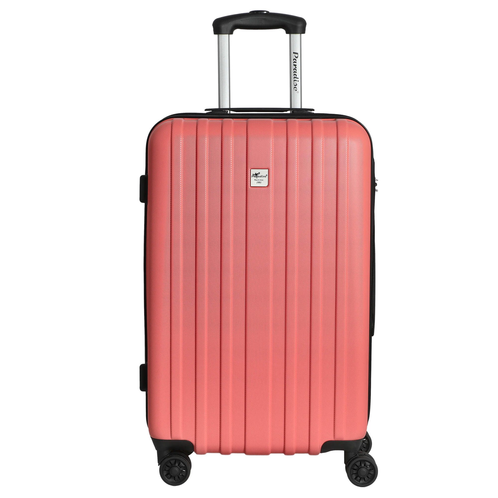 CHECK.IN® Koffer Aurora - 4-Rollen-Trolley 67 cm (koralle), 4 Rollen Rollen