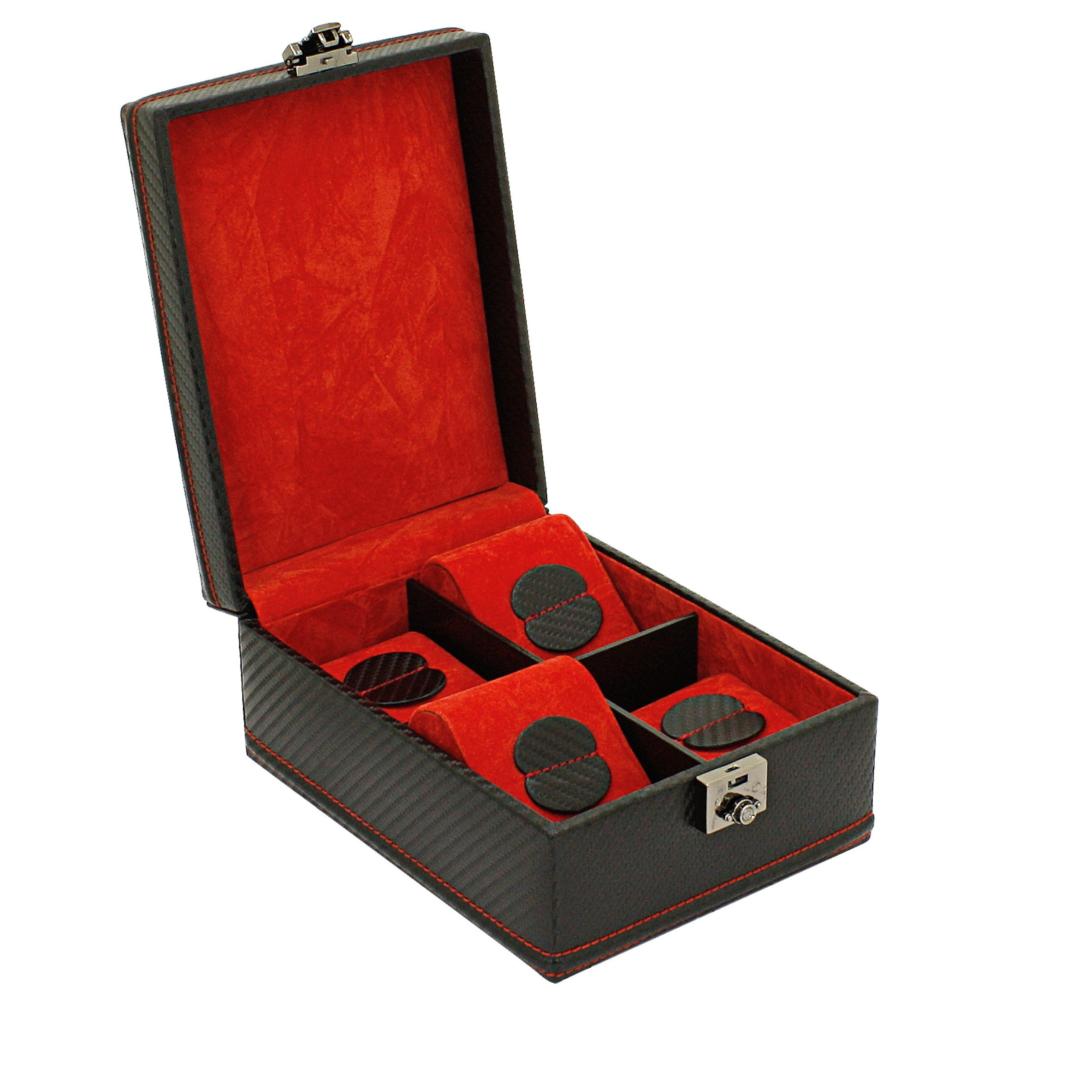 Friedrich23 Uhrenbox Carbon für 4 Uhren