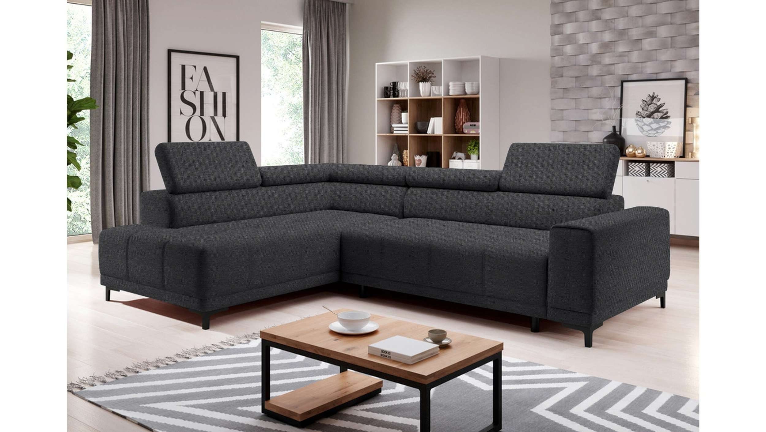 Stylefy Ecksofa Harrison L, L-Form, Eckcouch, mane links oder rechts bestellbar, Relaxfunktion, inklusive Kopfteil- und elektrischer Sitztiefenverstellung, Modern Design