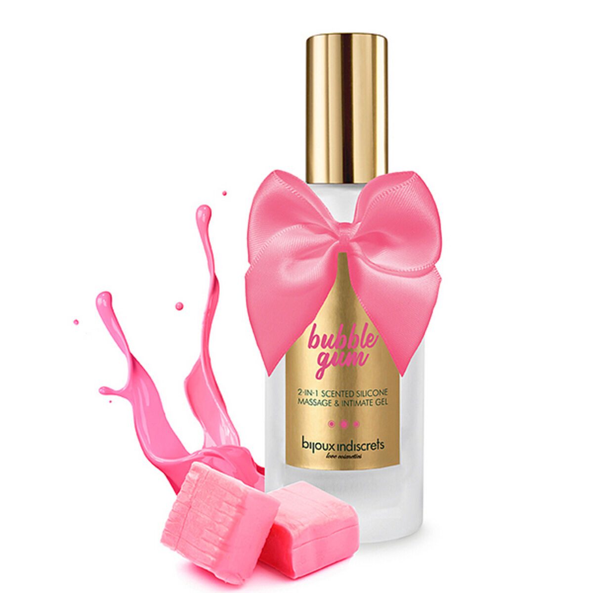 Bijoux Indiscrets Gleitgel 2 in 1 Silicone Massage & Intimate Gel - Bubblegum - 3 fl oz / 100 ml