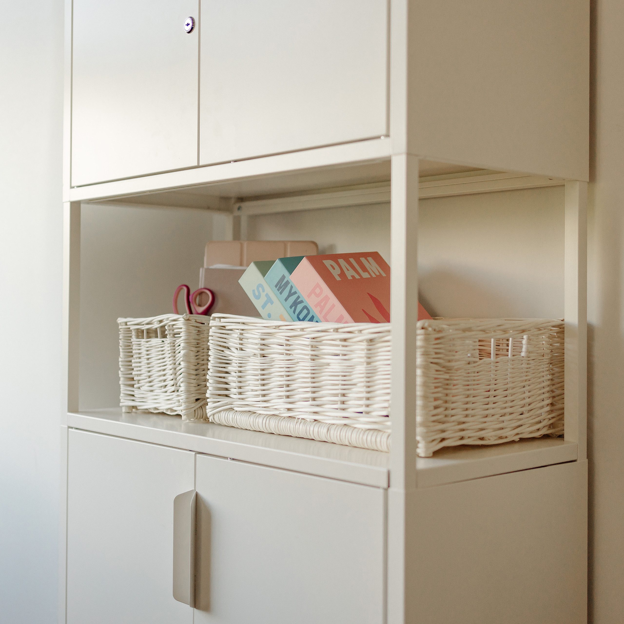 Creative Home Holzkiste Weidenkorb Aufbewahrungskorb, Handgeflochten, Haltbar (1 St), Korb Geflochten Naturkorb mit Griffen Aufbewahrung