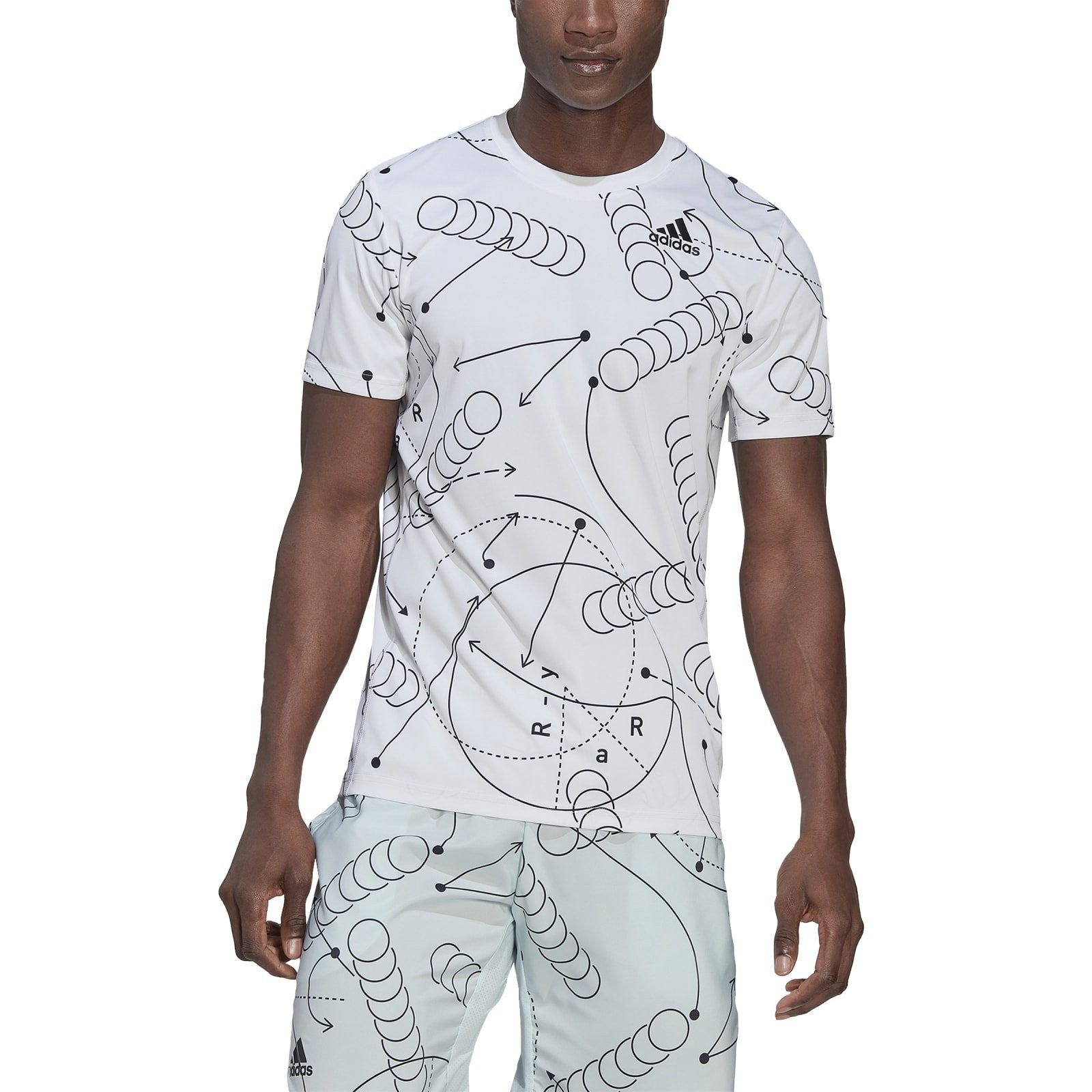 adidas Performance T-Shirt Club Graphic Tee weiss Herren günstig online kaufen