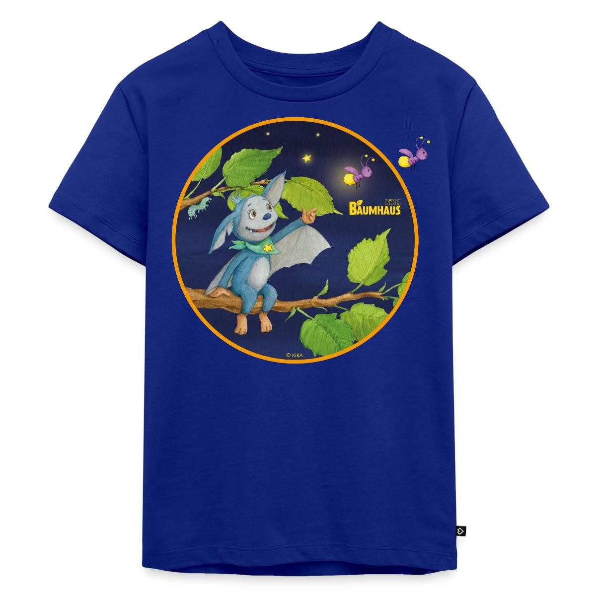 T-Shirt KiKA-Baumhaus mit Fidi Sitzt auf Ast Kinder Premium T-Shirt