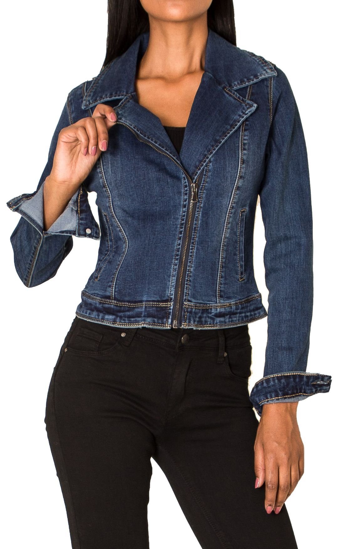 Nina Carter Jeansjacke 3258 Damen Denim Jeansjacke Blazer Online Kaufen Otto