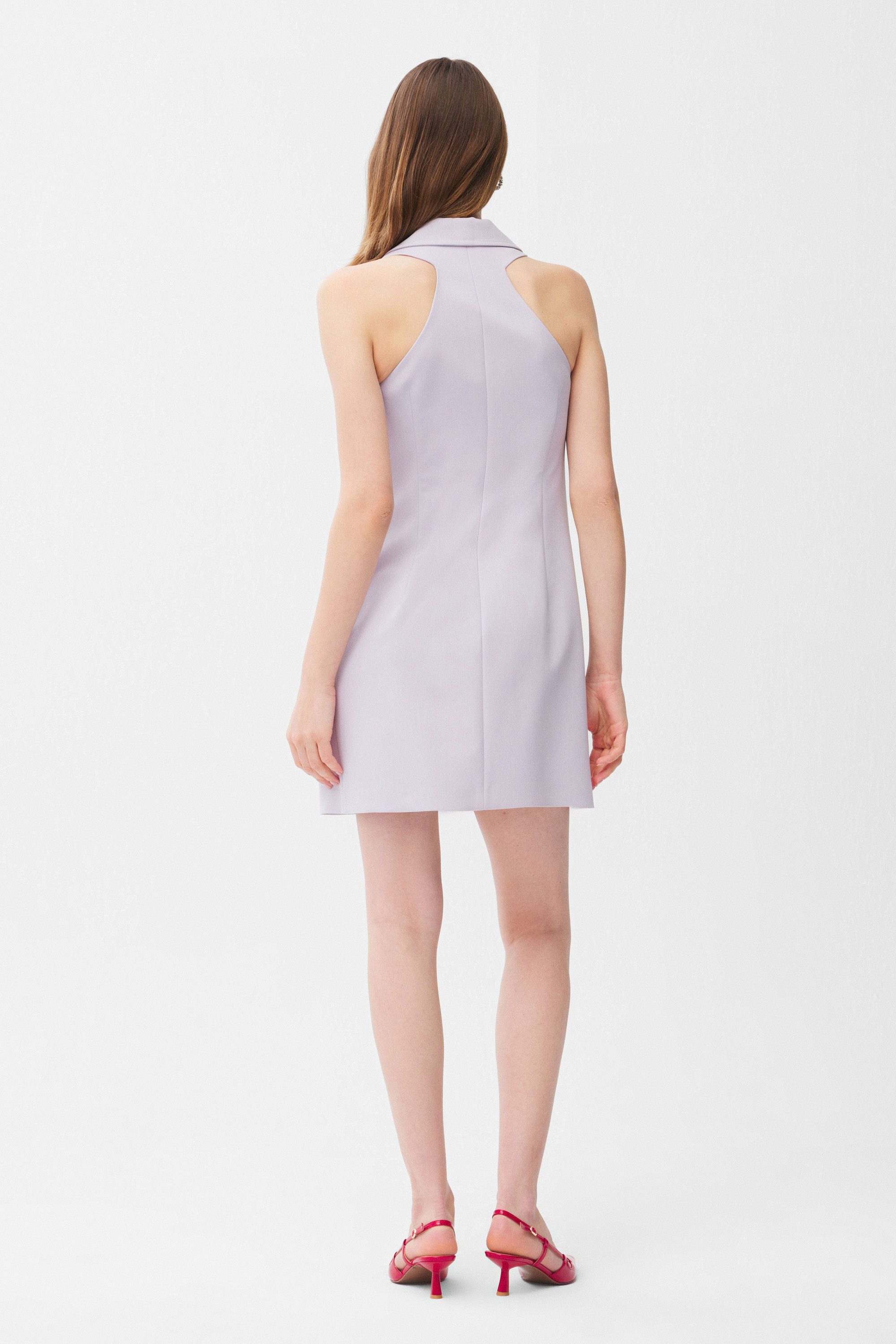 adL Jerseykleid Ärmelloses kurzes Kleid mit Taschendetail