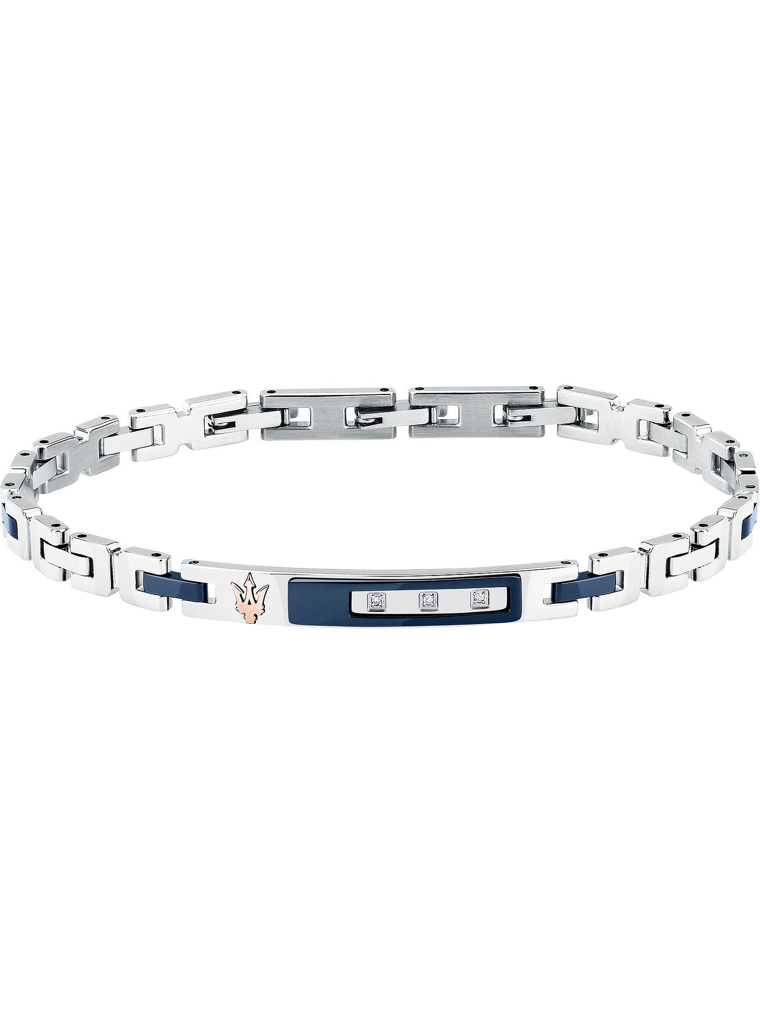 MASERATI Edelstahlarmband Maserati Herren-Armband Edelstahl Diamant