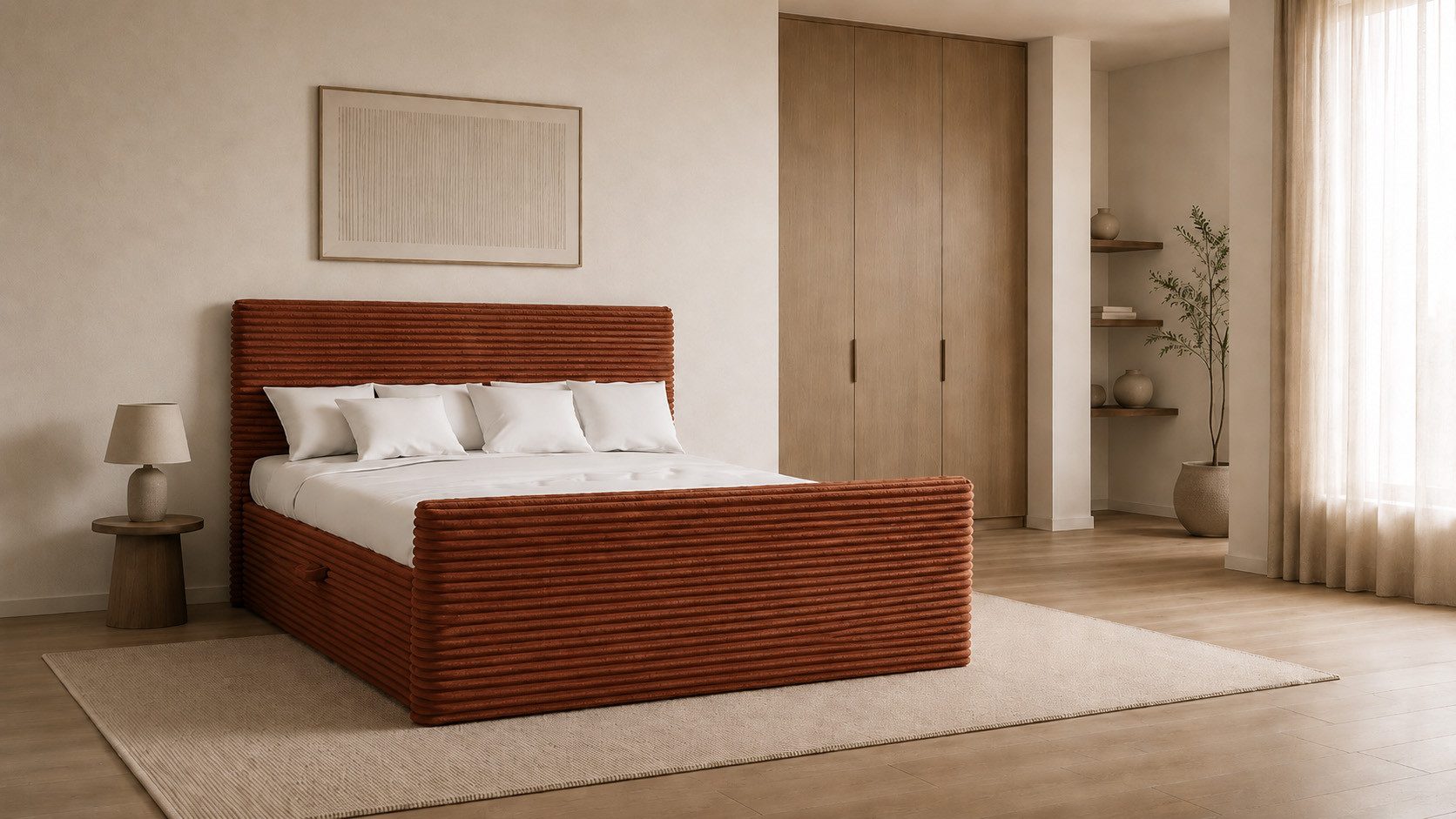 Kaiser Möbel Boxspringbett Trento mit Bettkasten, Topper und Bonellmatratze, VELO Stoff (Komplett-Set (Bettgestell, Matratze, Topper), mit Topper mit Bettkasten antibakterieller Bezug einfache Montage