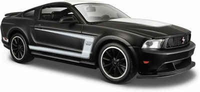 Maisto® Sammlerauto Dull Black Collection, Ford Mustang Boss 302, 1:24, schwarz, Maßstab 1:24, aus Metallspritzguss