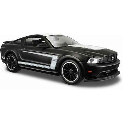 Maisto® Sammlerauto Dull Black Collection, Ford Mustang Boss 302, 1:24, schwarz, Maßstab 1:24, aus Metallspritzguss