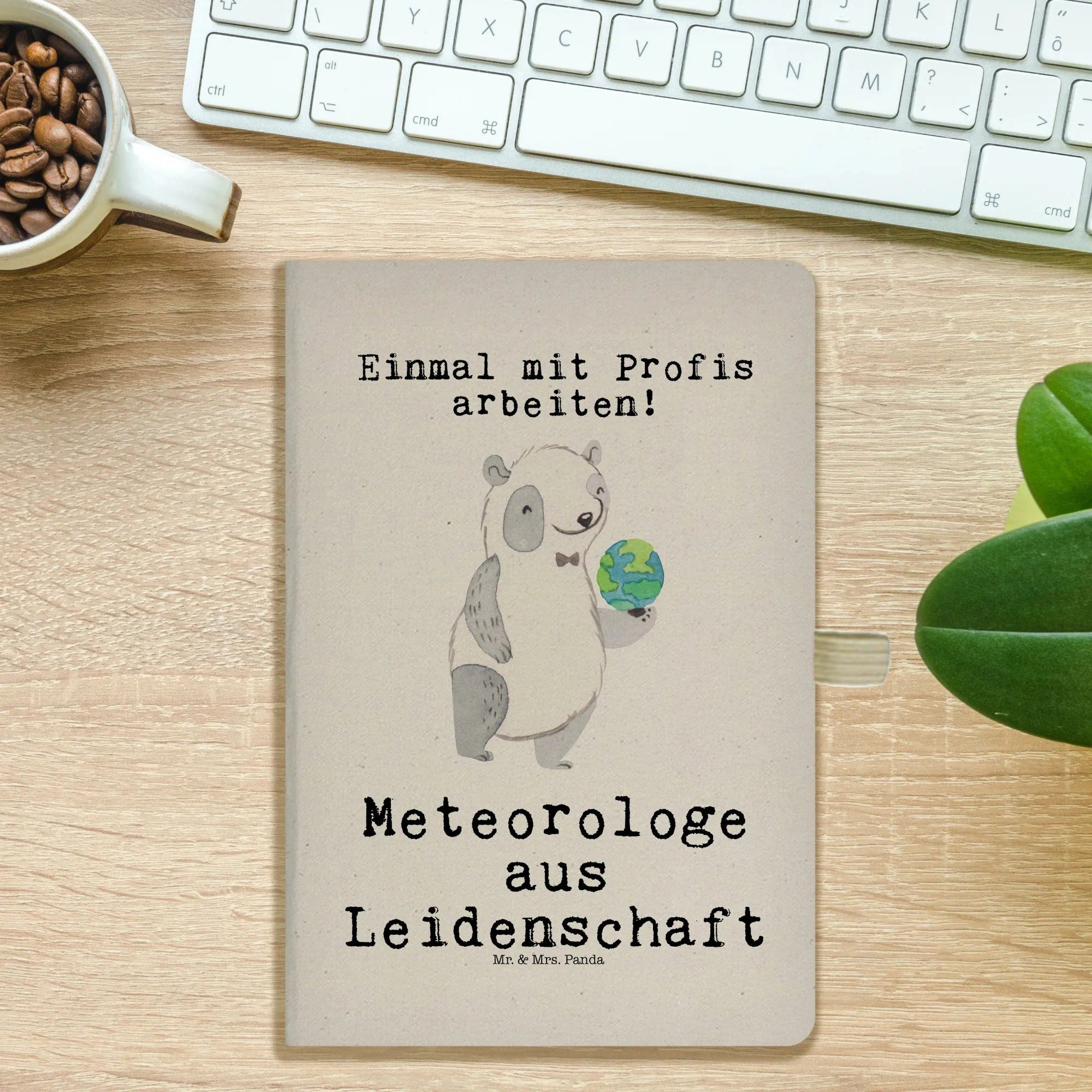 Thumbnail - Mr. & Mrs. Panda Notizbuch Meteorologe Leidenschaft - Transparent - Geschenk, A5 Notizbuch Damen Mr. & Mrs. Panda, Inspi...