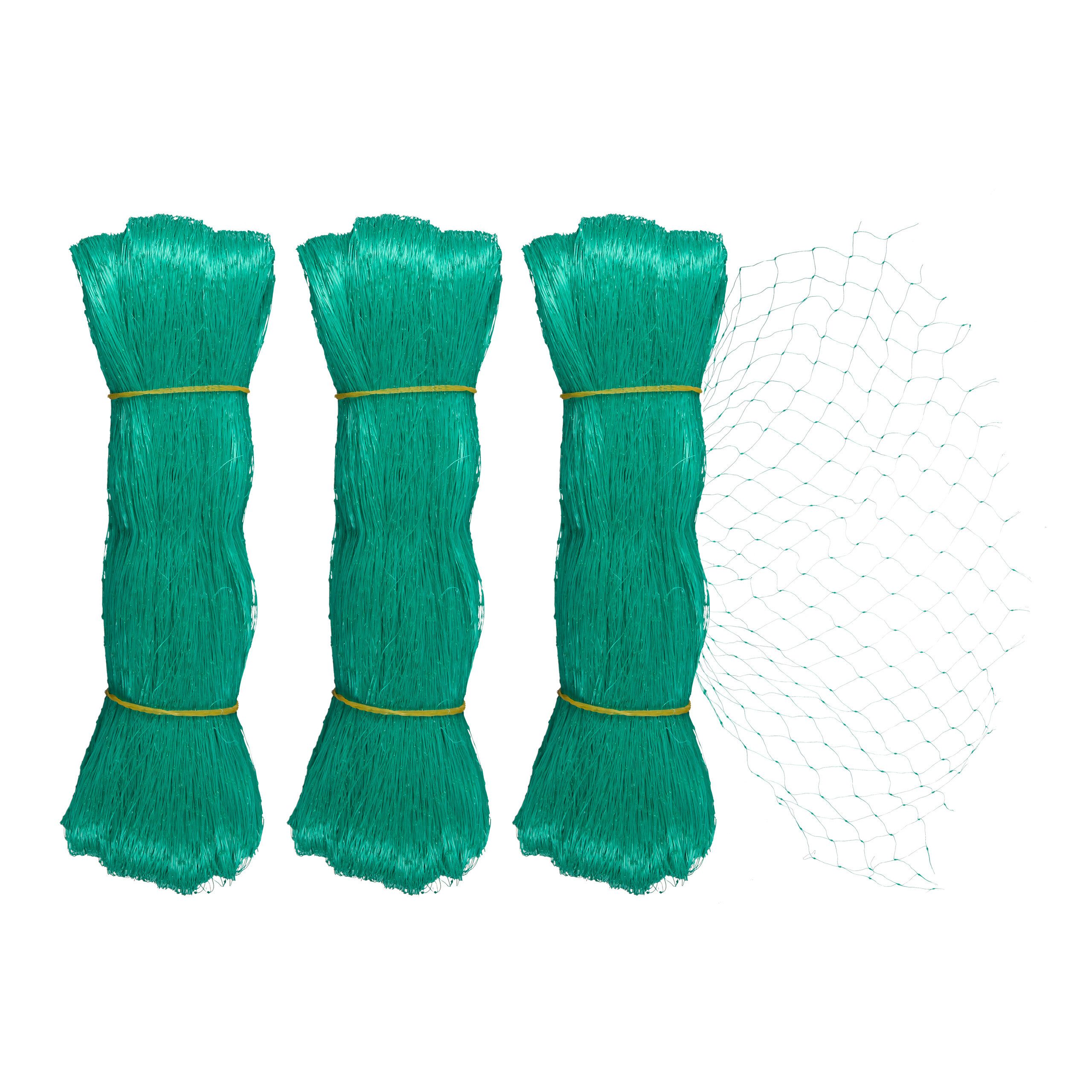 relaxdays Laubschutznetz Engmaschiges Vogelnetz 3er Set (3-St), 5 x 4 m