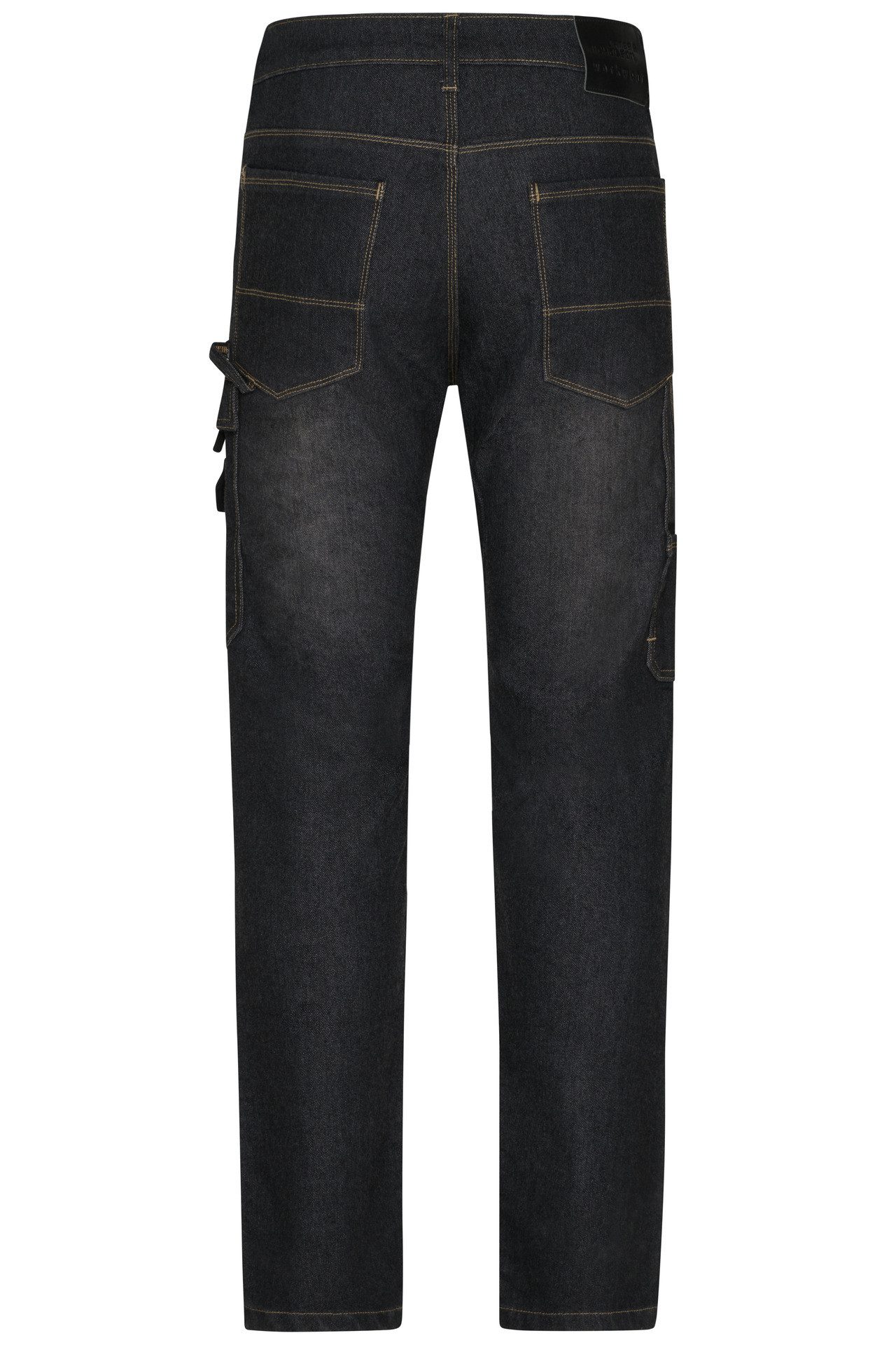 James & Nicholson Arbeitshose Robuste Herren Arbeitshose aus Stretch-Denim-Jeans JN875 Reißfeste Dreifachnaht