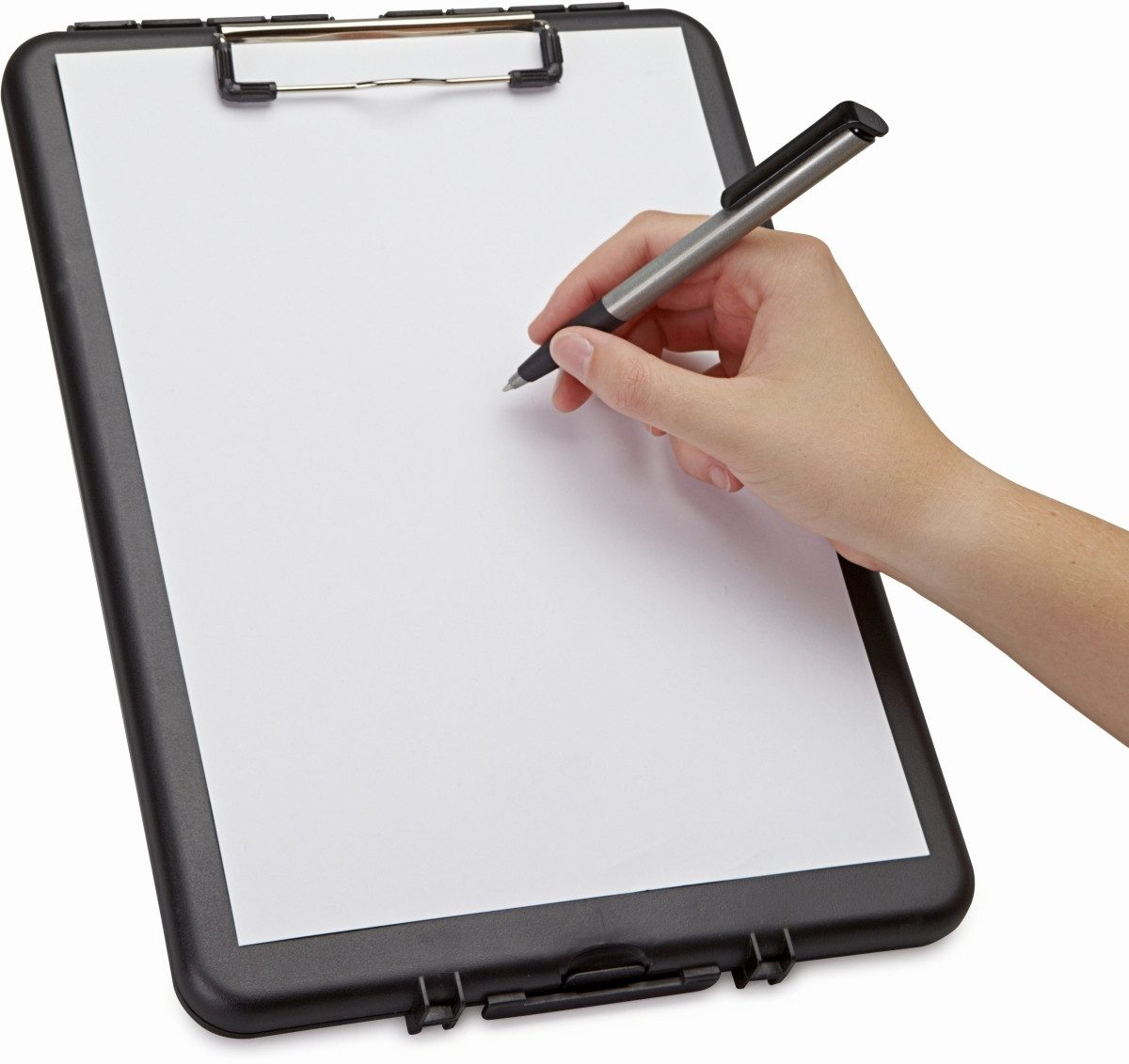 MAUL Schreibmappe Schreibplatte mit Aufbewahrungsfach A4 schmal schwarz