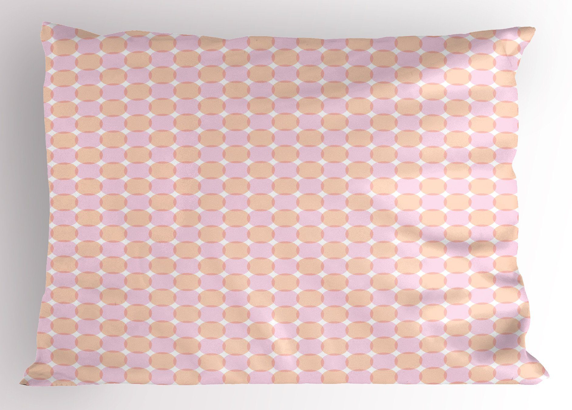 Kissenbezüge Dekorativer Standard King Töne (1 Kreis Abakuhaus Oval Gedruckter Blush Stück), Size Geometric Kissenbezug