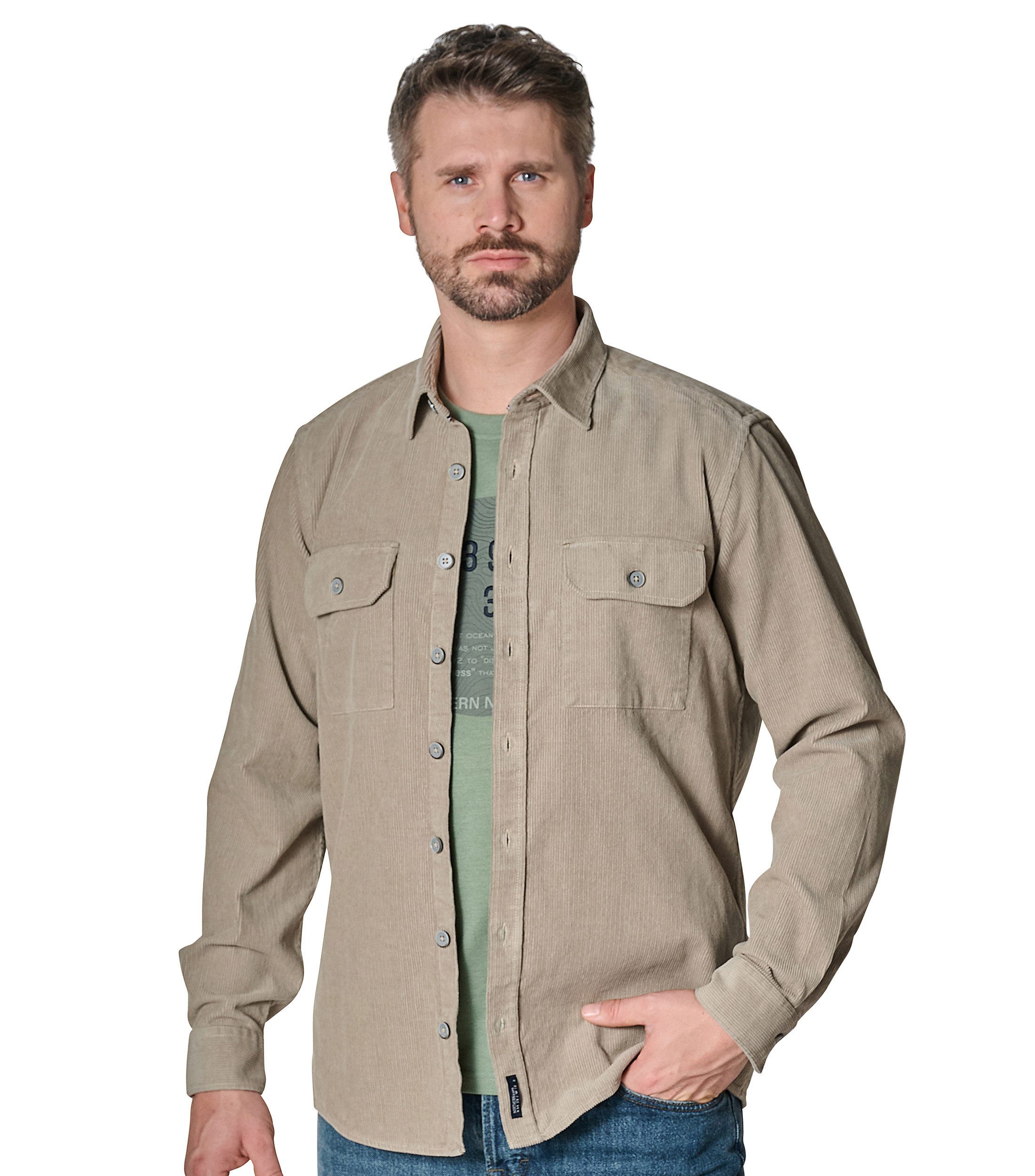 Langarmhemd CASAMODA Hemdjacke uni