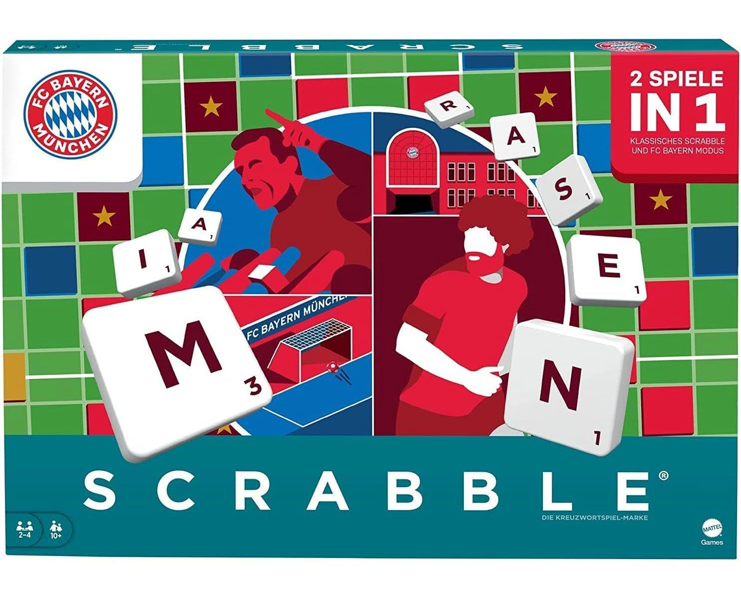 games & + UNO Bayern - Würfelbecher Scrabble München Mattel Spiel, Brettspiel FC