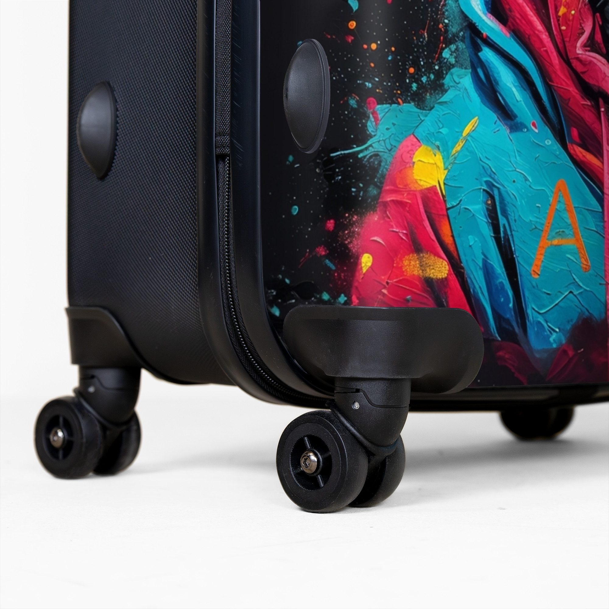NoBoringSuitcases.com© Hartschalen-Trolley Fuchs mit rosa und günstig online kaufen