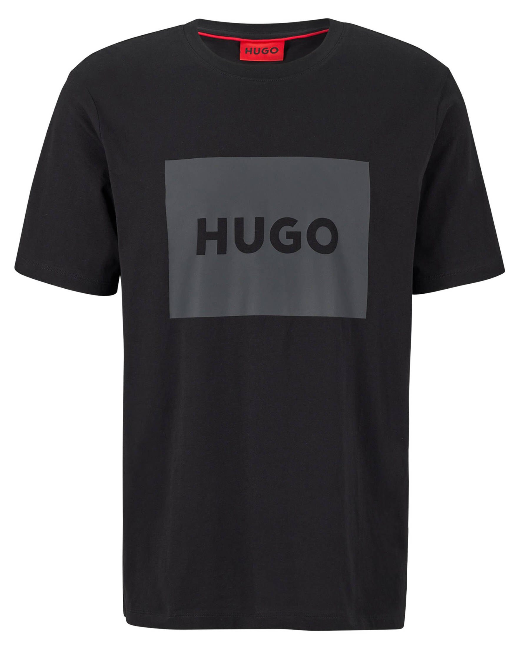 (1-tlg) (85) HUGO T-Shirt Herren DULIVE222 black T-Shirt
