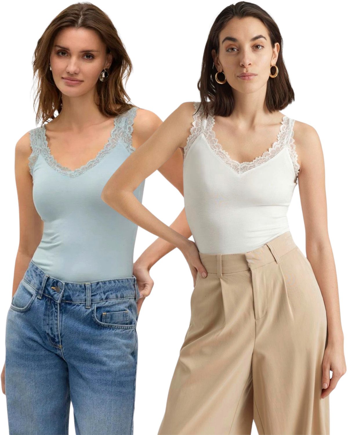 Vero Moda Spitzentop (Set, 2er-Pack) Basic günstig online kaufen
