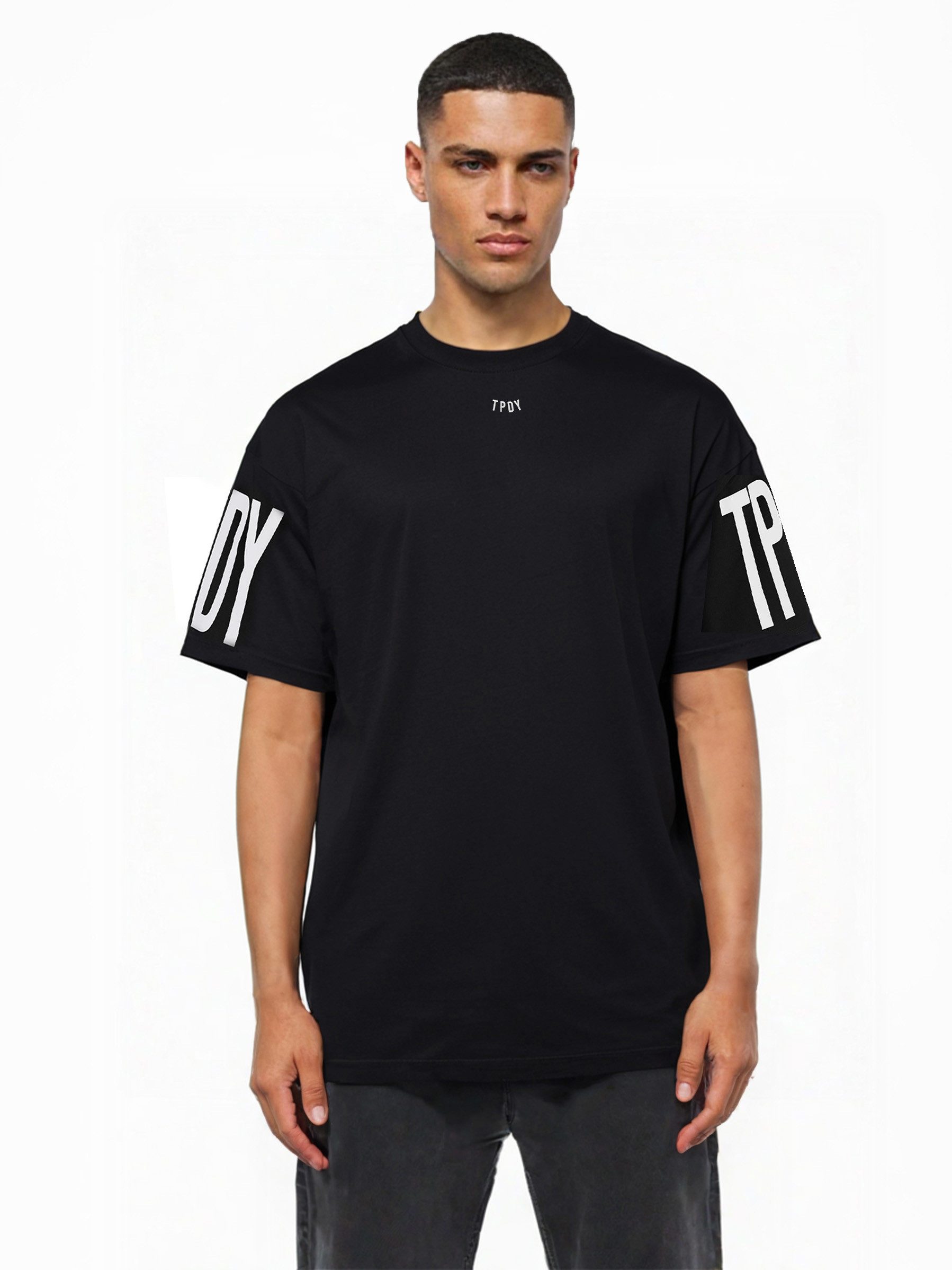 trueprodigy Oversize-Shirt Viktor Logoprint Rundhals dicker Stoff günstig online kaufen