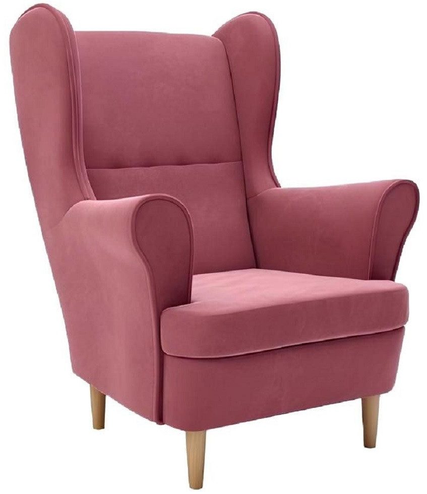 Xlmoebel Ohrensessel Designer Sessel mit hochwertiger Polsterung in zeitlosem Textil (1-St., Sessel), Hergestellt in Europa