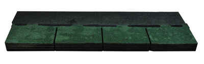Onduline Dachschindeln »Bitumenschindeln Dachschindeln Rechteck Schindel Glasvlies Dachpappe Bitumen grün gefl. 3 m²«, Rechteck, 3.05 m² pro Paket, (21-St)