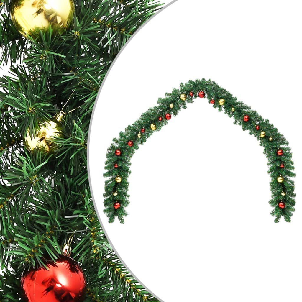 furnicato Weihnachtsbaumkugel Weihnachtsgirlande Geschmückt mit Kugeln 5 m