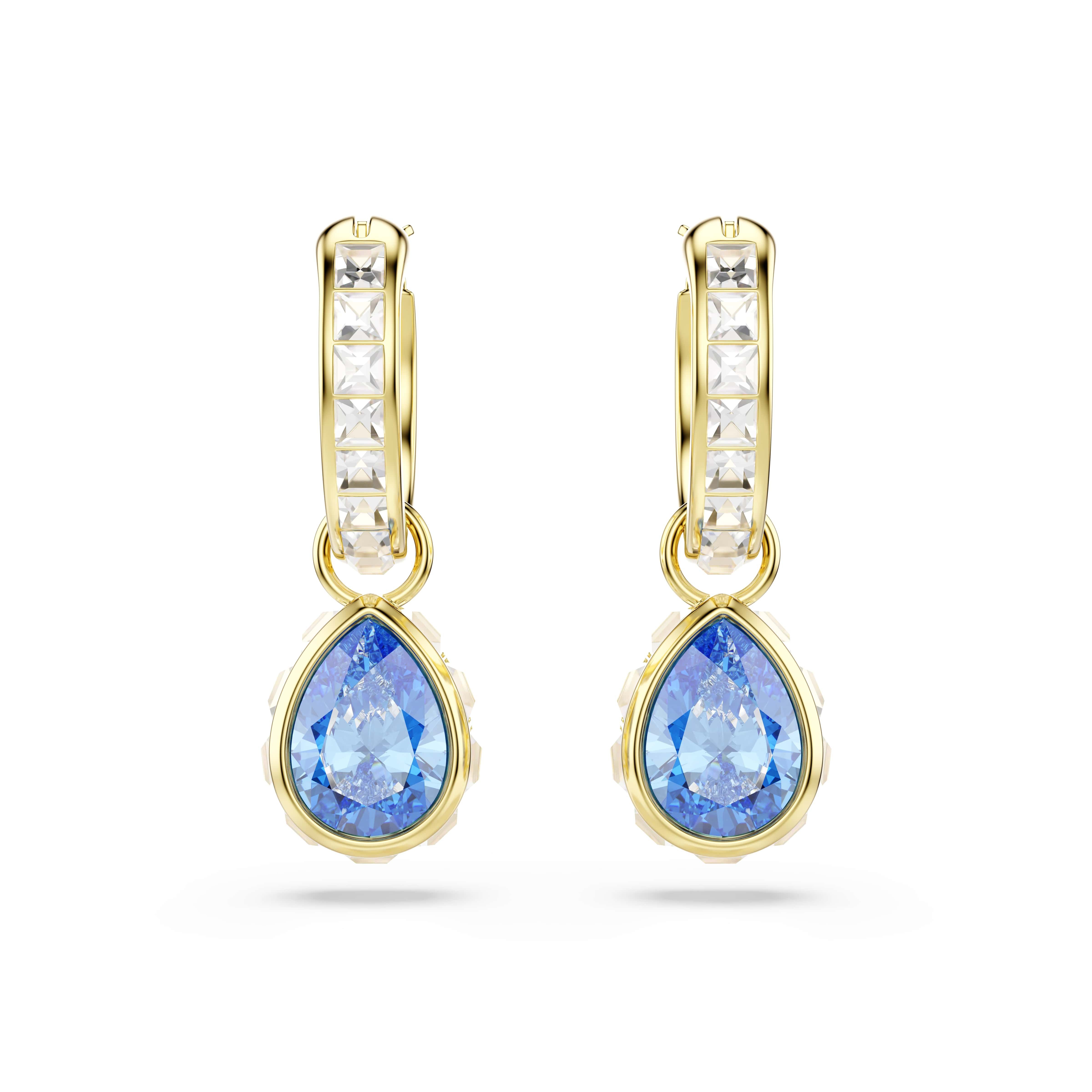Swarovski Paar Creolen Schmuck Geschenk CHROMA Ohrringe, mit Swarovski® Kristall
