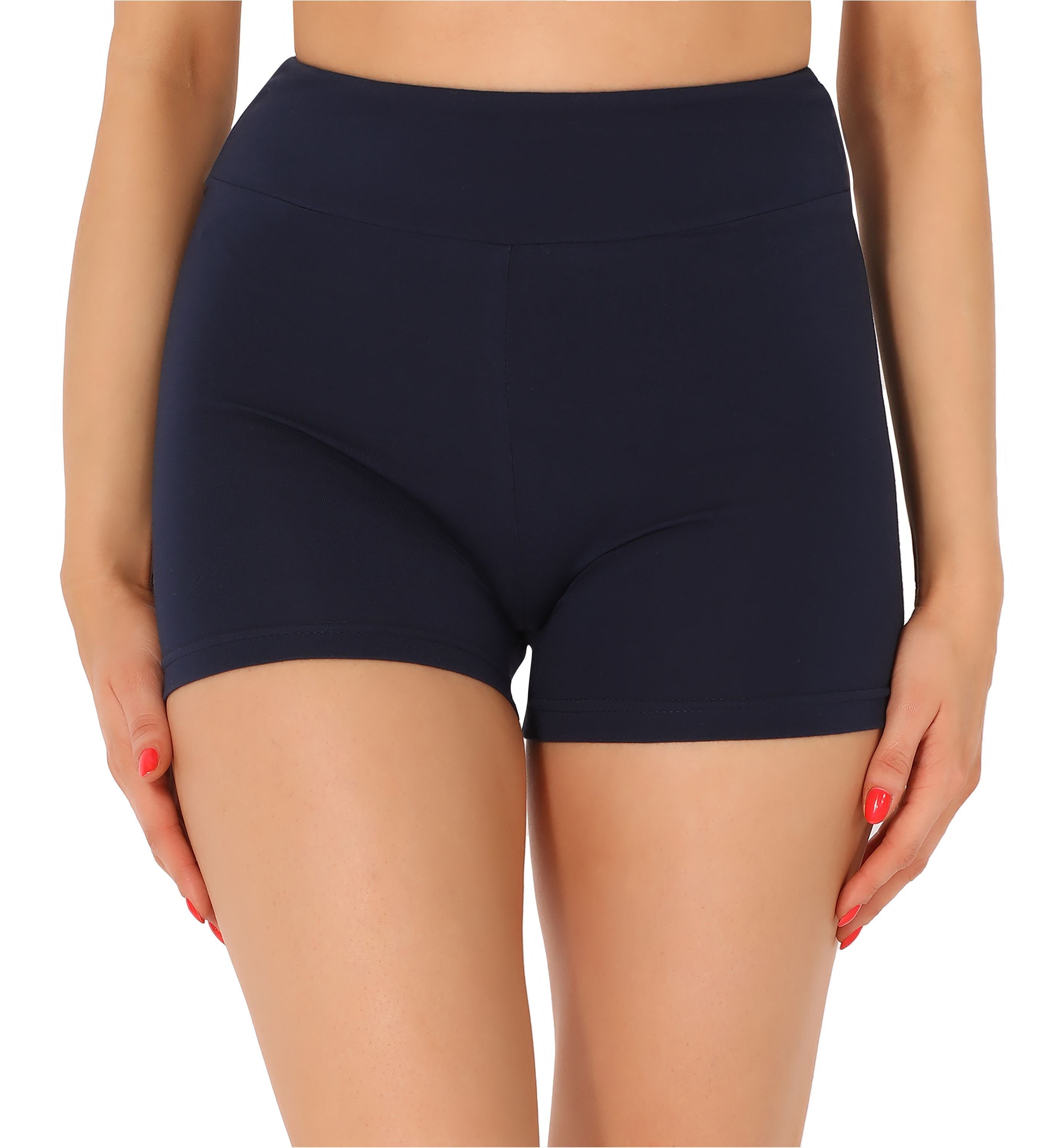 Merry Style Leggings Damen Shorts Radlerhose Unterhose kurze Hose Boxershorts MS10-359 (1-tlg) elastischer Bund Marineblau