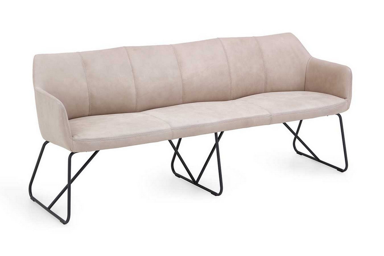 Tischhelden Sitzbank Sitzbank Leder Paula rosa 160*90*64 cm