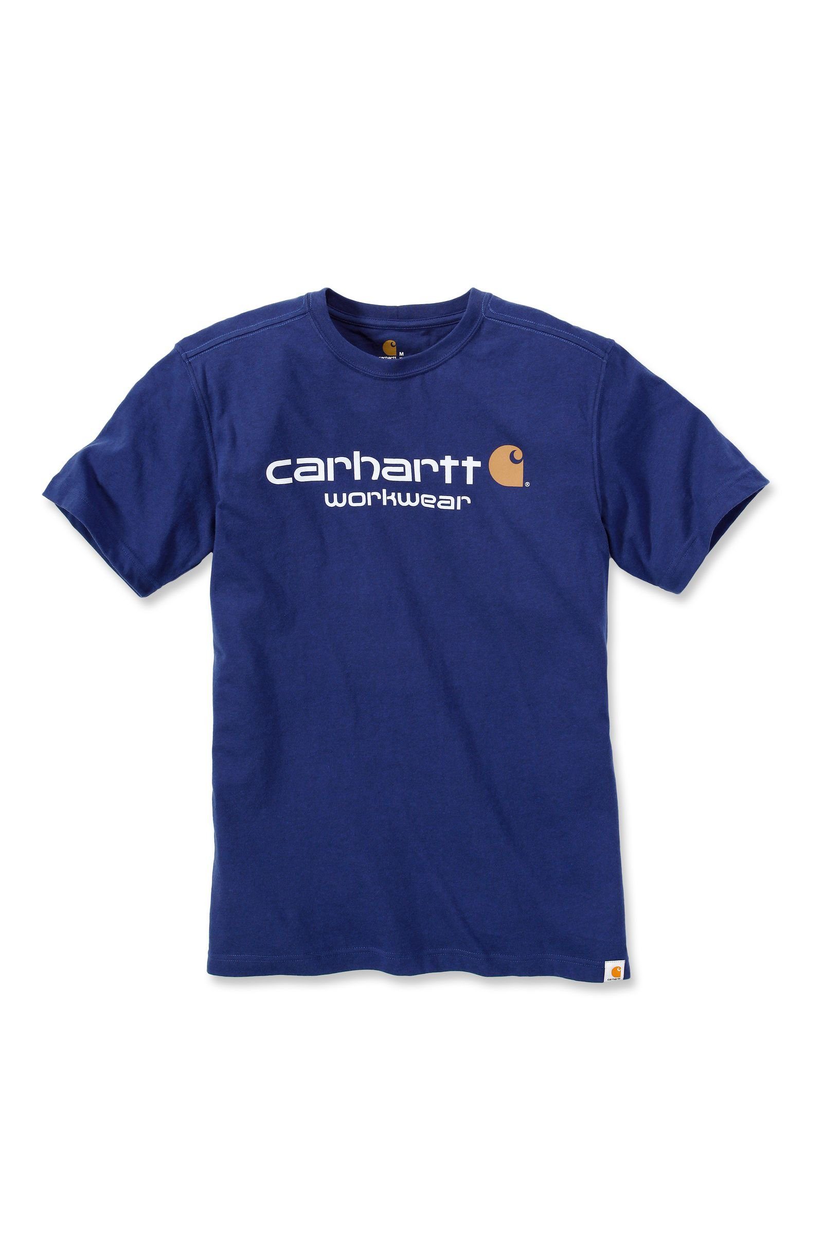 Carhartt T-Shirt Carhartt T-Shirt Core Logo 101214 Adult ink blue heather | T-Shirts
