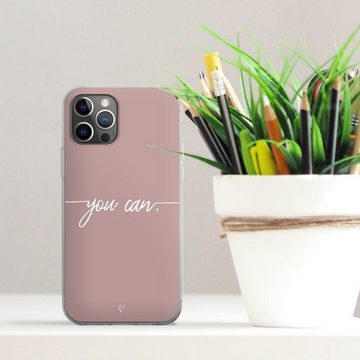 DeinDesign Handyhülle Spruch Sprüche Motivation You Can, Apple iPhone 12 Pro Silikon Hülle Bumper Case Handy Schutzhülle