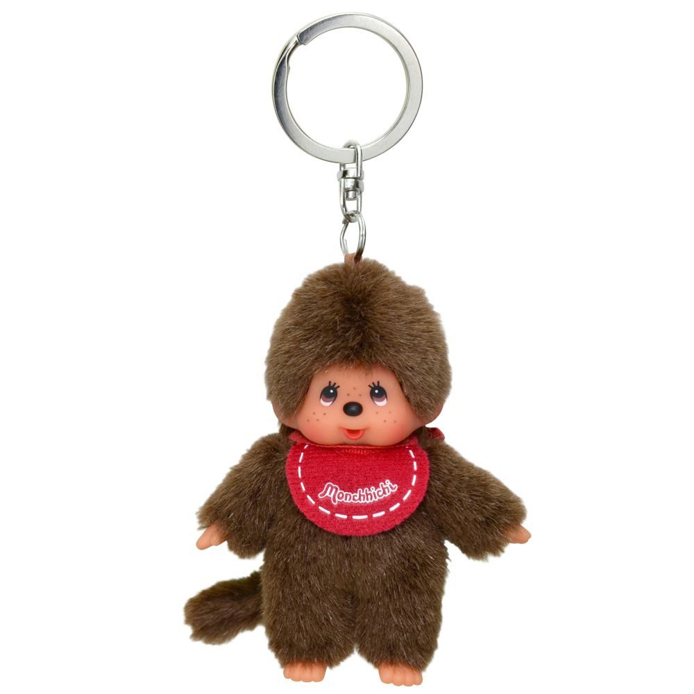 Monchhichi Plüschfigur Junge rot Anhänger 10 cm Monchhichi Sekiguchi Schlüssel-Anhänger