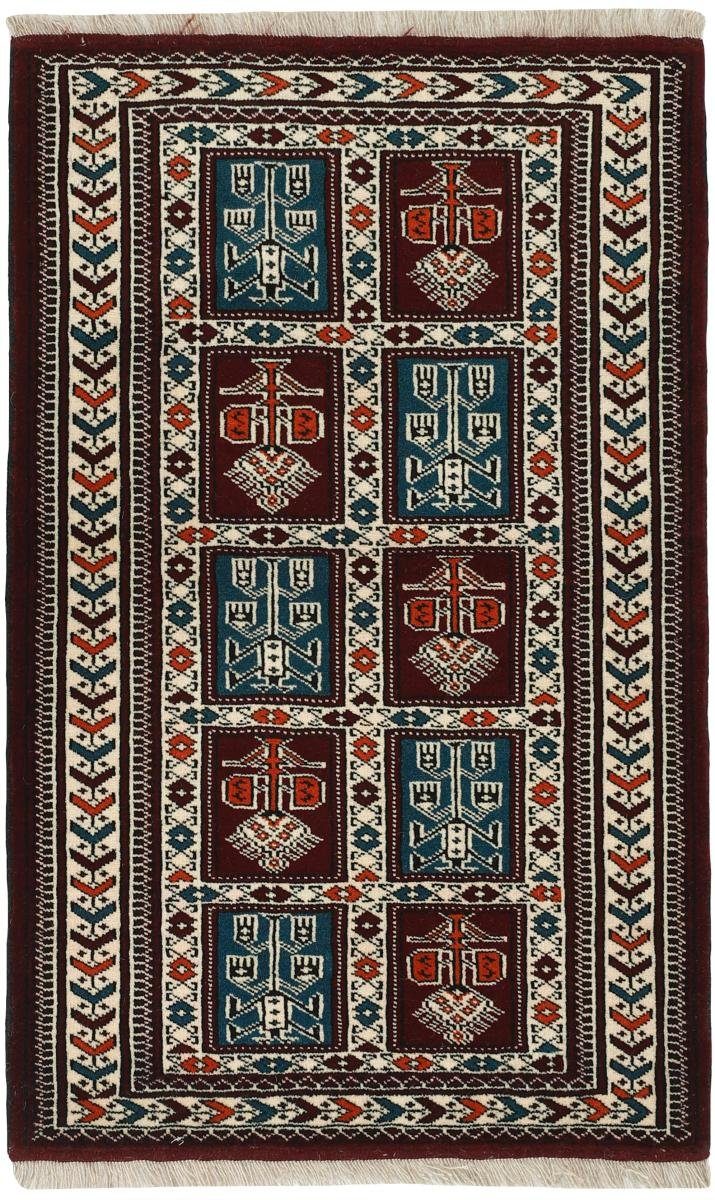 Orientteppich Turkaman 79x125 Handgeknüpfter Orientteppich / Perserteppich, Nain Trading, rechteckig, Höhe: 6 mm