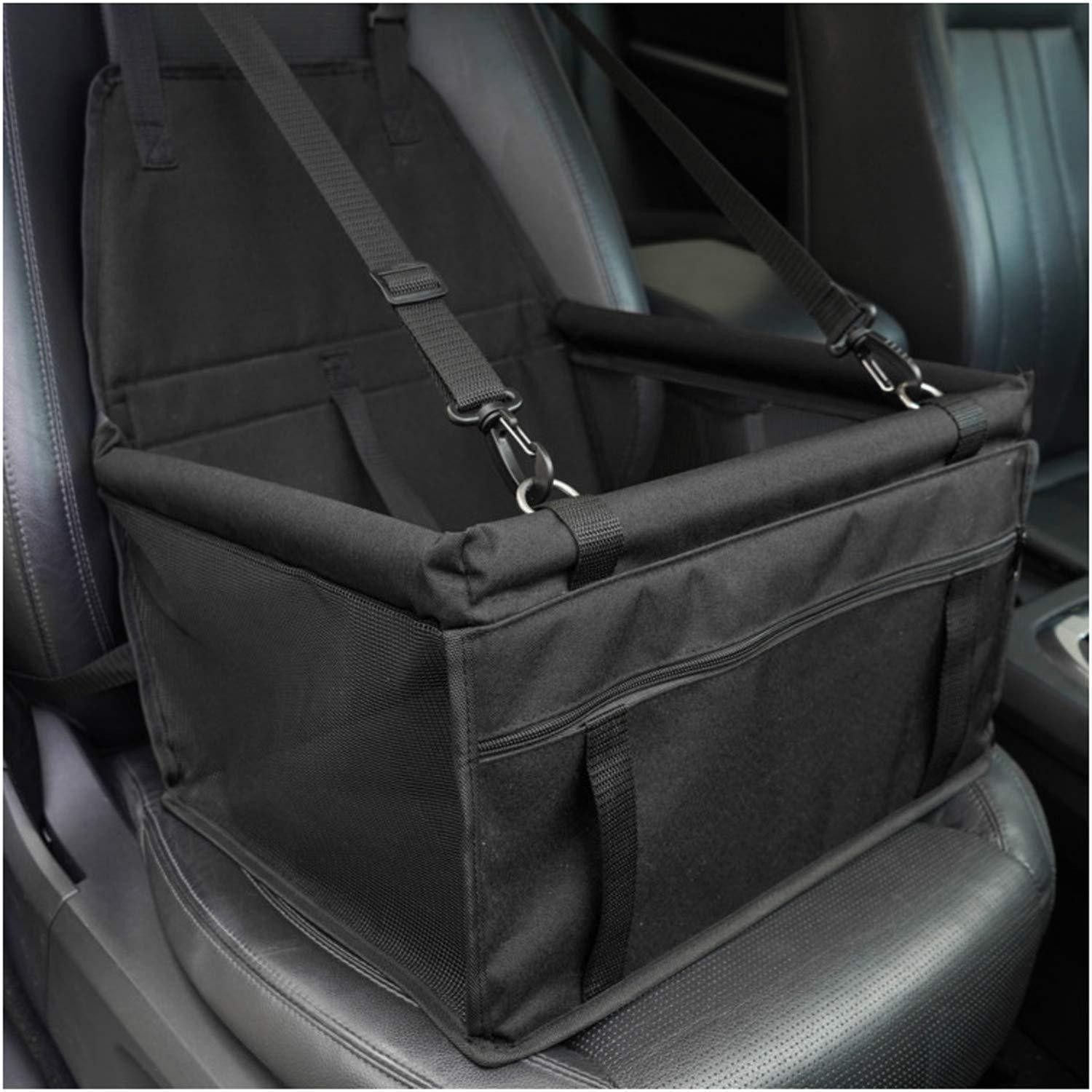 LuxusKollektion Hunde-Transportbox Hundeautositz Wasserdicht Waschbar Tragetasche Oxfordtuch Schwarz