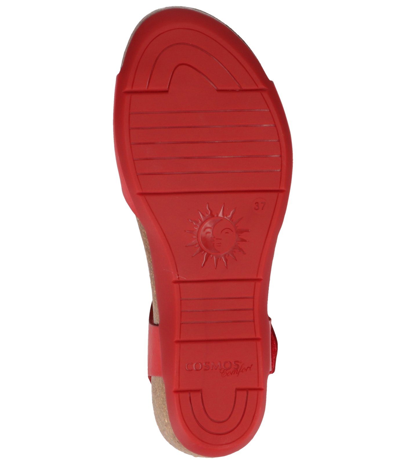 Keilsandalette COSMOS Sandalen Rot Comfort Leder