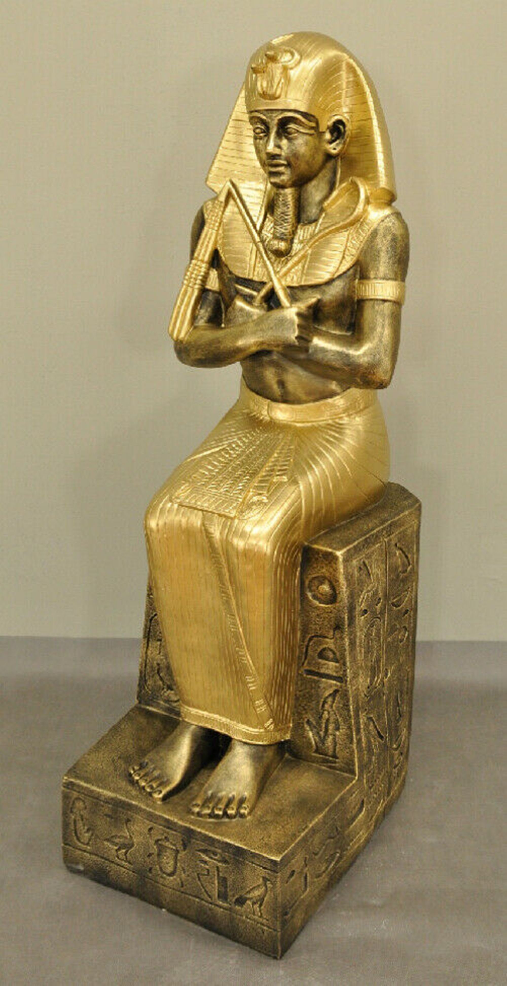 Skulptur XXL Statue Deko Skulptur Ägyptischer SOFORT Ramses JVmoebel Figur