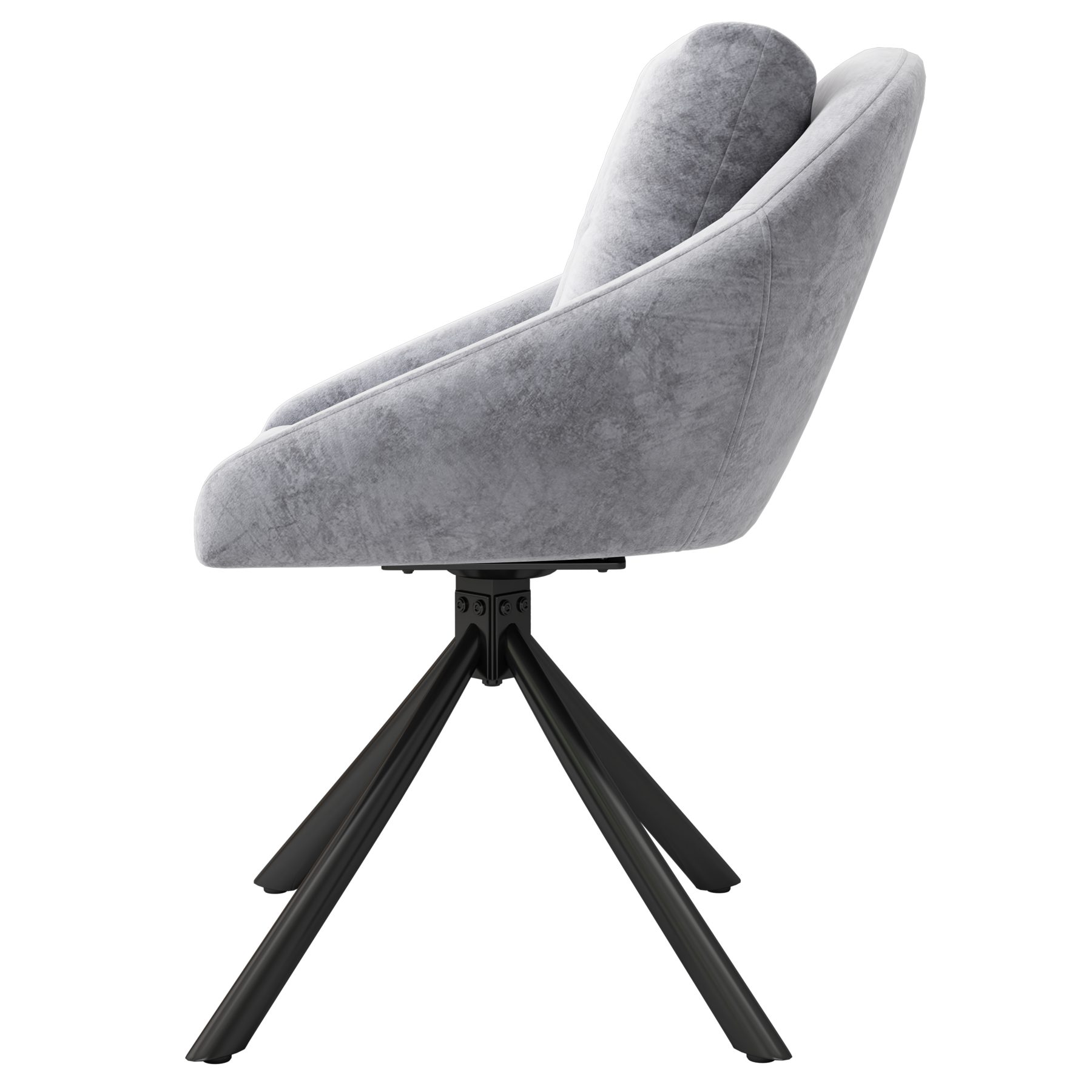 Flieks Esszimmerstuhl (360° drehbar, Set, 2 St), 2er Set Polsterstühle Drehstuhl mit Rückenkissen Wohnzimmerstuhl Samt – Bild 5 von 5