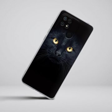 DeinDesign Handyhülle Katze Auge schwarz Tom Cat, Xiaomi Redmi 10C Silikon Hülle Bumper Case Handy Schutzhülle