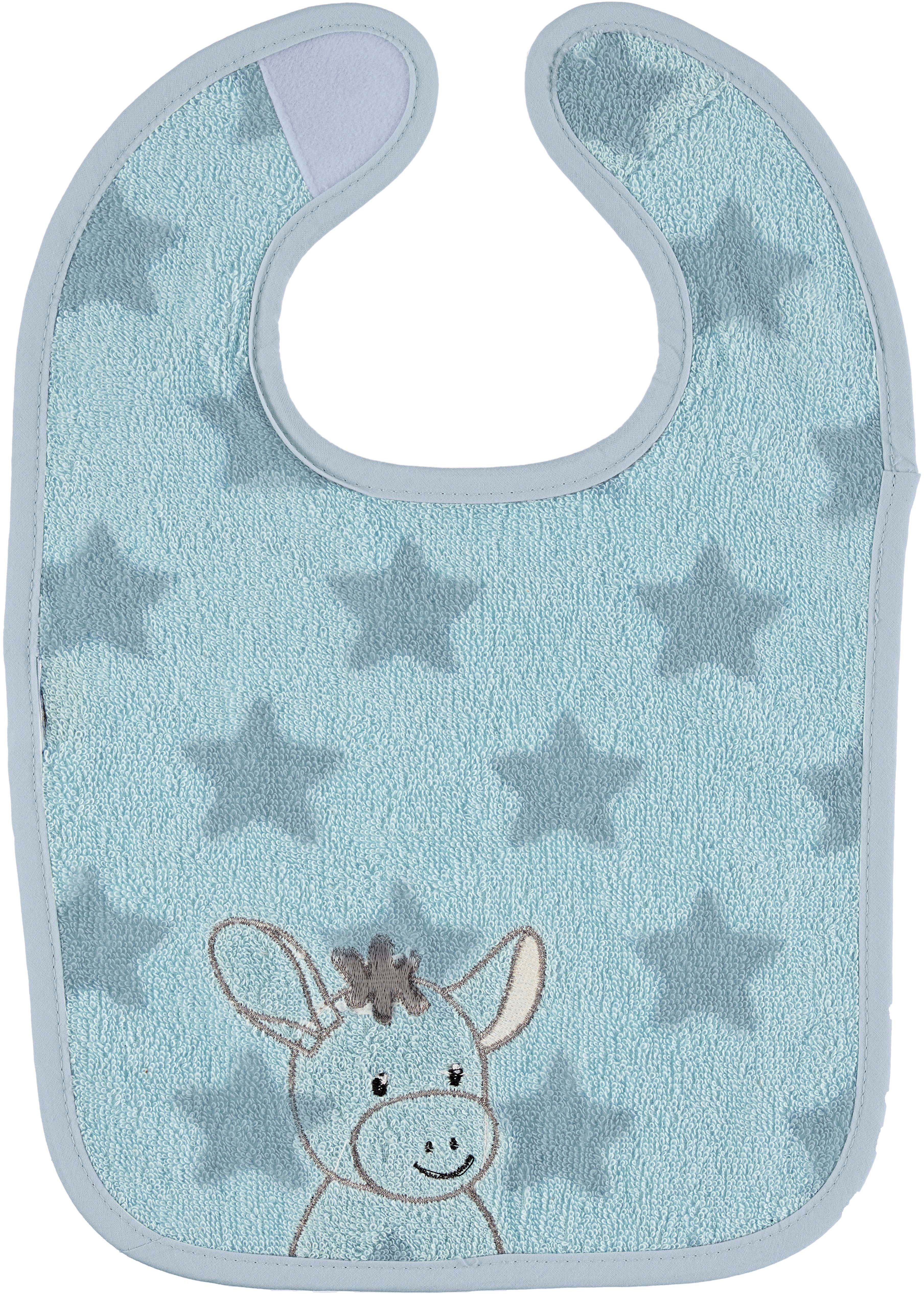Sterntaler® Lätzchen Klettlätzchen, Emmi Frottee, mittelblau