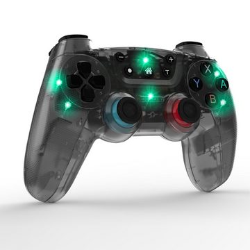 KINSI Wireless Gamepad für Switch,Controller,Bluetooth,7-Farben-Lichteffekt Switch-Controller (Mit TURBO-Funktion und Bildschirmfoto-Funktion)