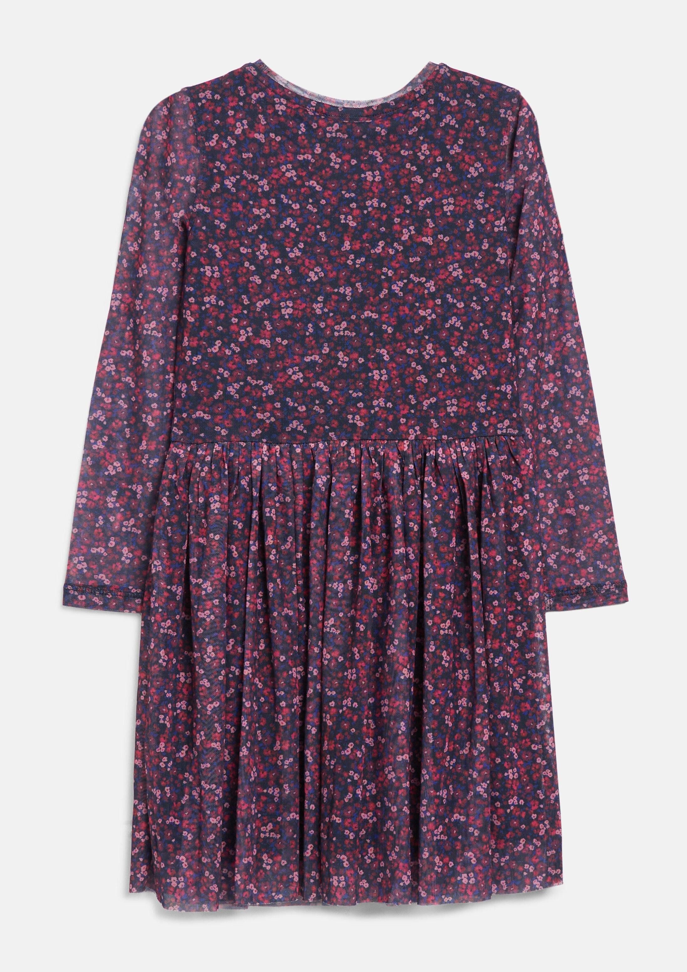 s.Oliver Minikleid Kleid Kurzes Meshkleid mit All-over-Print