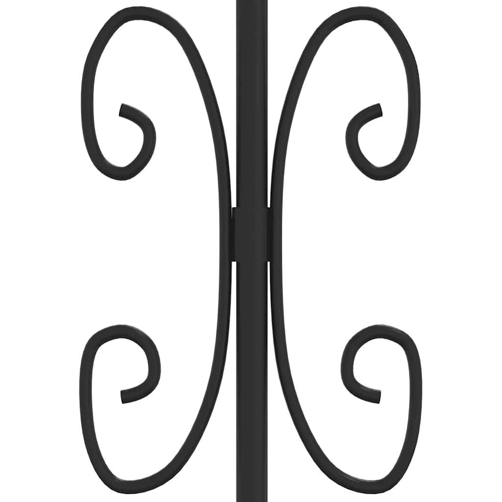 furnicato Zaun Gartenzaun 240 x 140 cm Schwarz, (1-St), Rostgeschützter Metallzaun mit stabilen Streben für deinen Garten – Bild 5 von 5