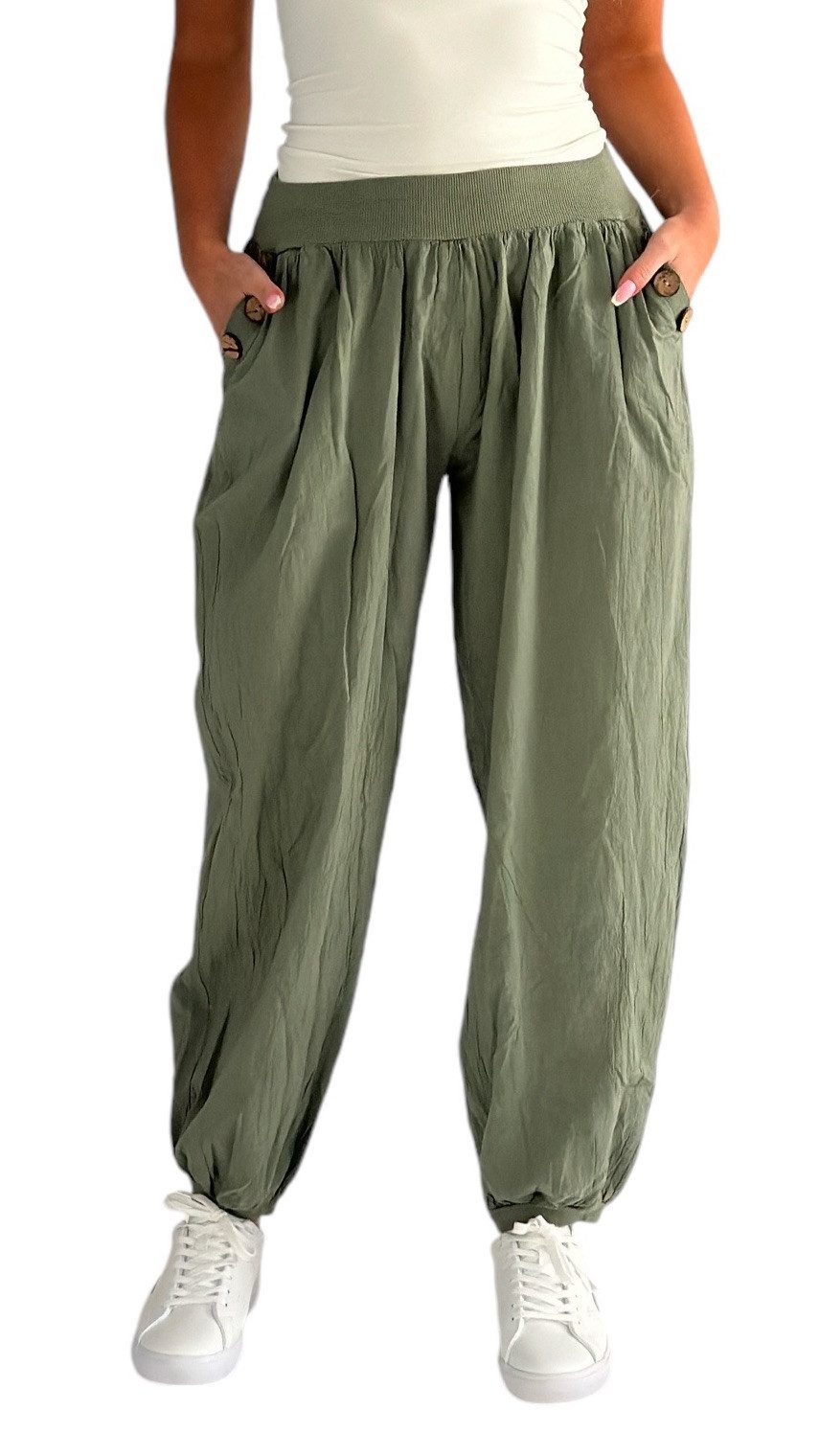 Mississhop Haremshose Damen Baumwolle Aladinhose Unifarbe günstig online kaufen