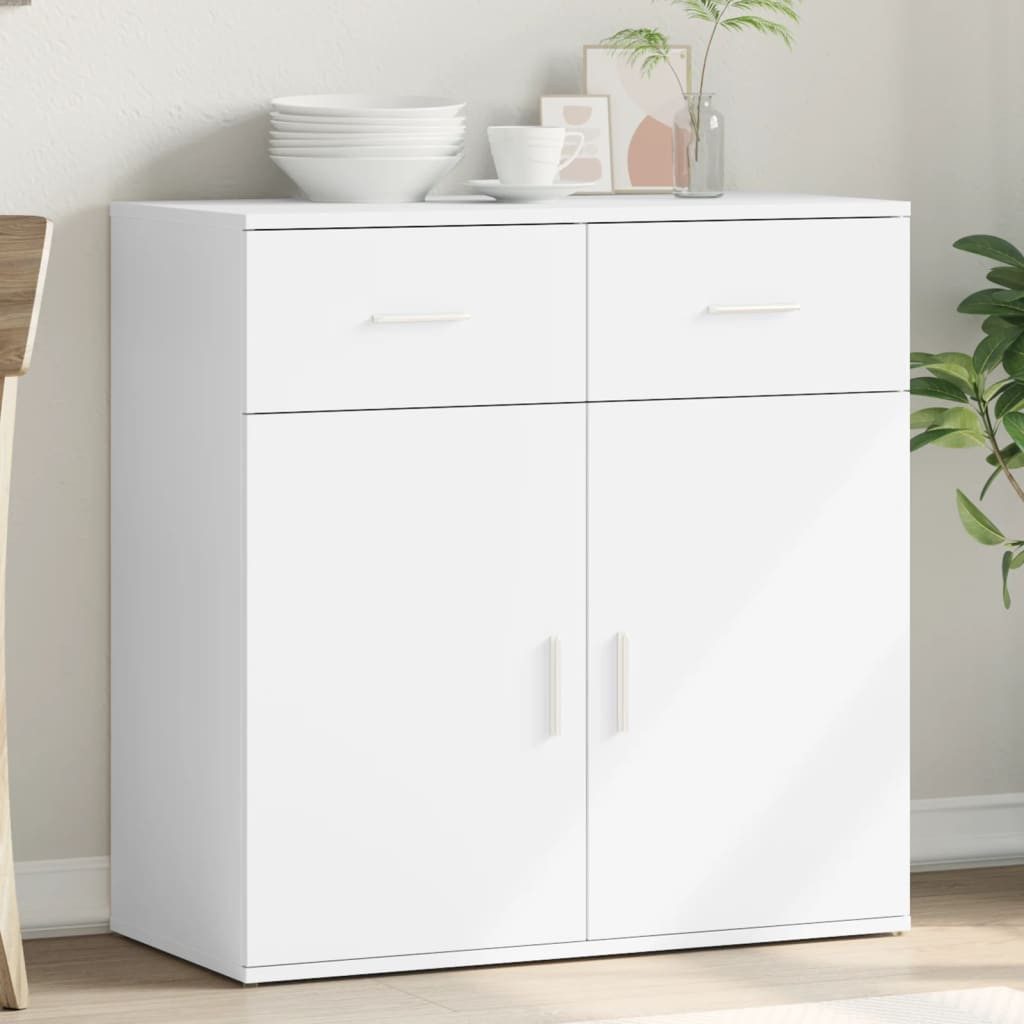 vidaXL Sideboard NA Kommode Sideboard Weiß 79x38x80 cm Spanplatte