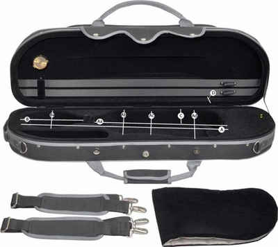 Steinbach Violinen-Koffer 4/4 Geigenkoffer abgerundetes Modell schwarz mit Rucksackgarnitur