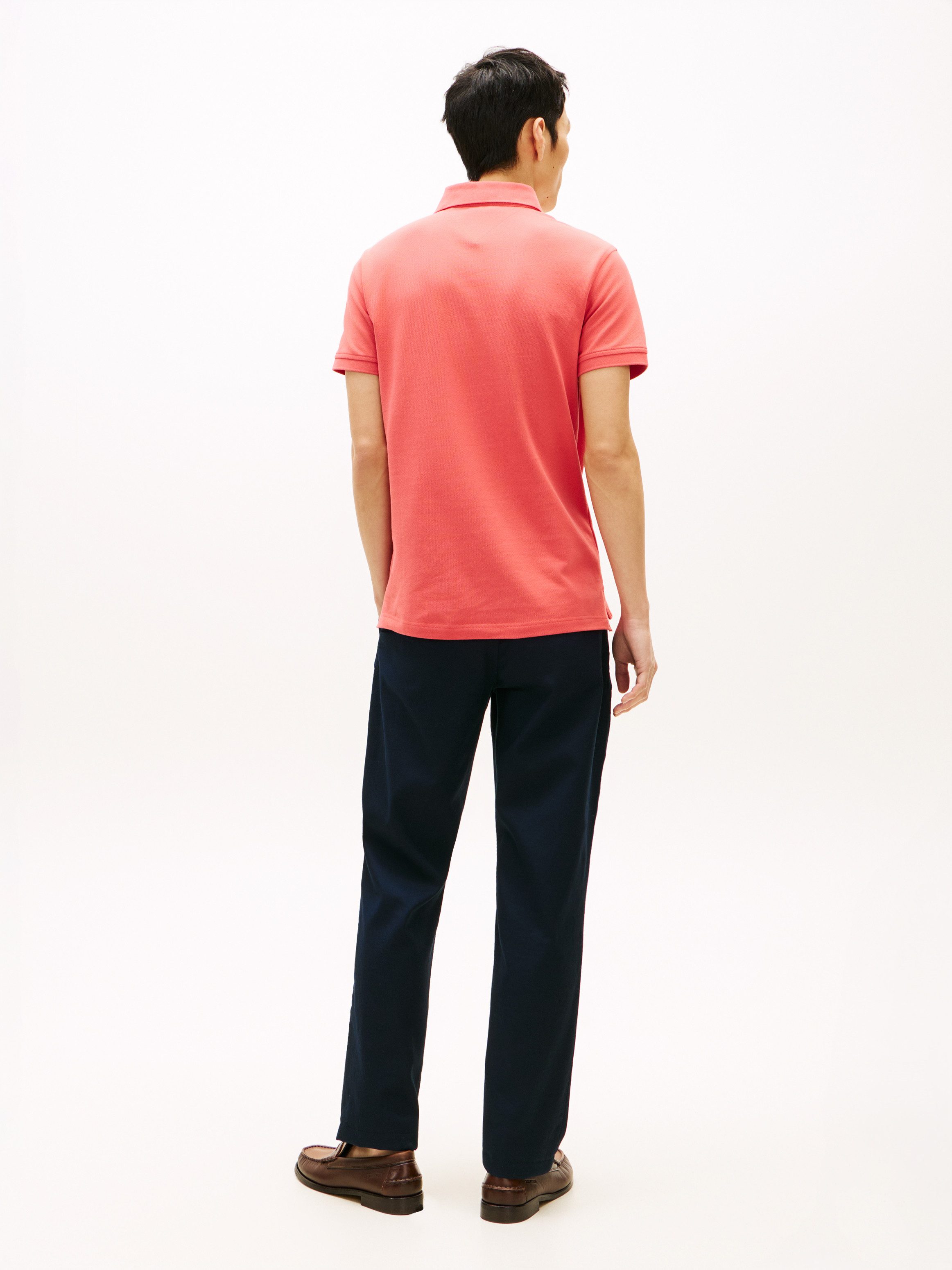 Tommy Hilfiger Poloshirt 1985 SLIM POLO Markenstickerei, aus Baumwoll-Piqué