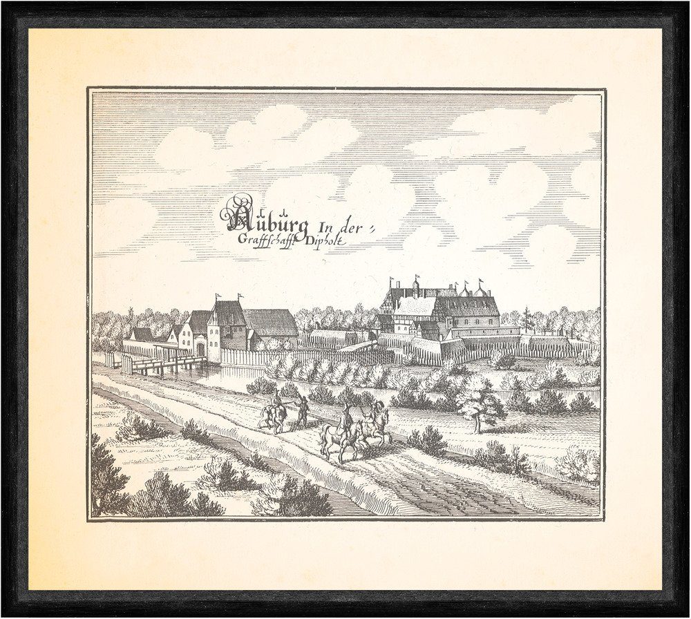 Kunstdruck Auburg in der Grafschaft Dipholt Wasserburg Schloss Wagenfeld Faks_Me