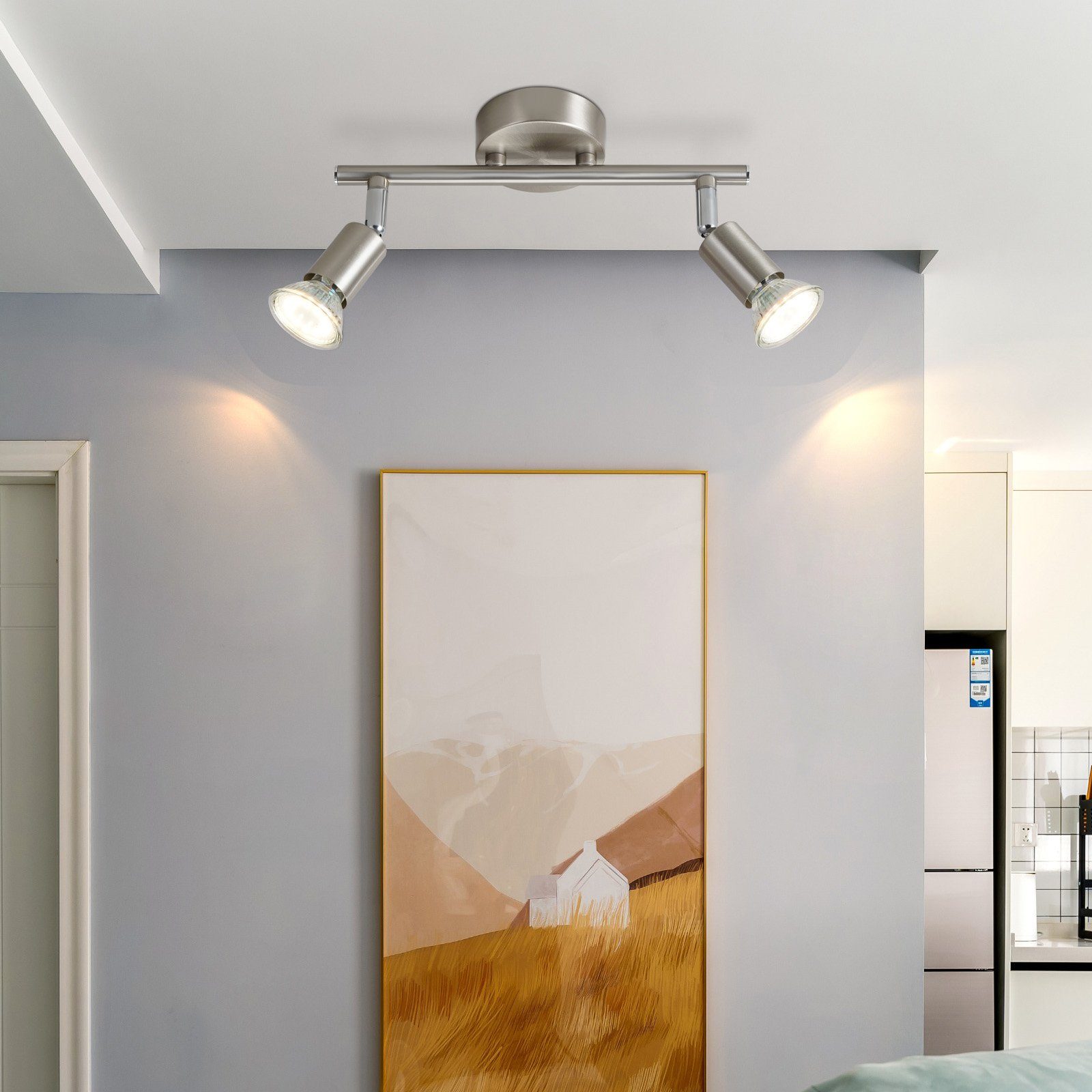 ZMH Deckenleuchte 2 Flammig - Deckenstrahler Modern Deckenlampe GU10 Flur S günstig online kaufen