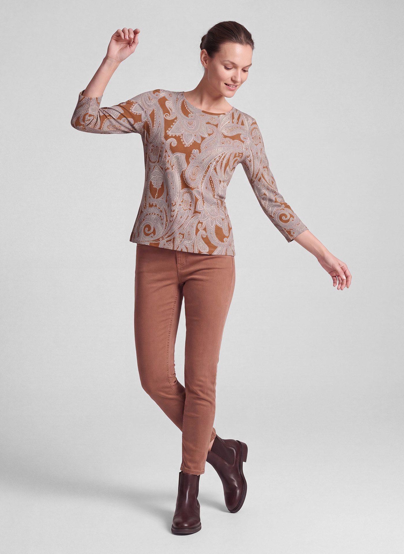 Rabe 3/4-Arm-Shirt Sommershirt mit Allover-Muster – Bild 4 von 5